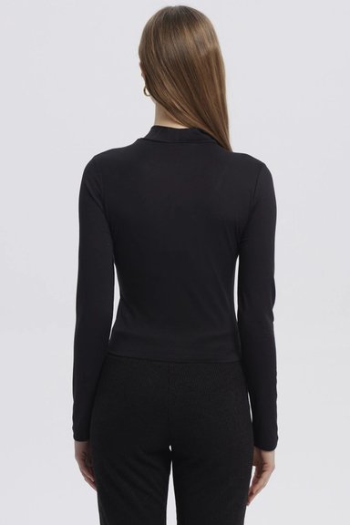 POLERA MUJER CUT OUT NEGRO - 3