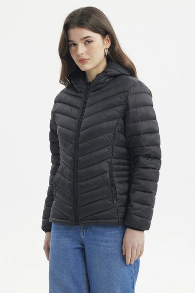 PARKA MUJER CORTA PLUMMY CORTES NEGRO - 2