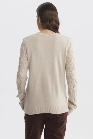 SWEATER MUJER CASUAL BEIGE - 3
