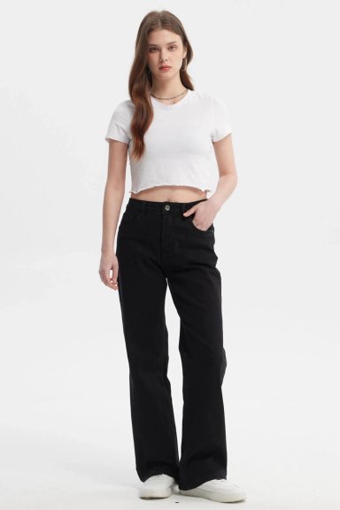 JEANS MUJER WIDE LEG SOFIA NEGRO - 4