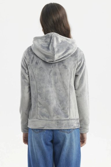 POLAR MUJER ABIERTO PLUSH GRIS OSCURO - 3