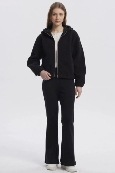 POLAR MUJER PELUDO NEGRO - 4