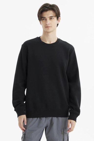 POLERON HOMBRE BASICO NEGRO - 1