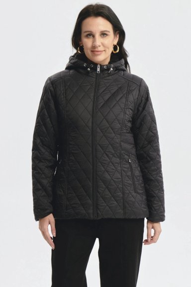 PARKA MUJER CON CHIPORRO NEGRO - 1