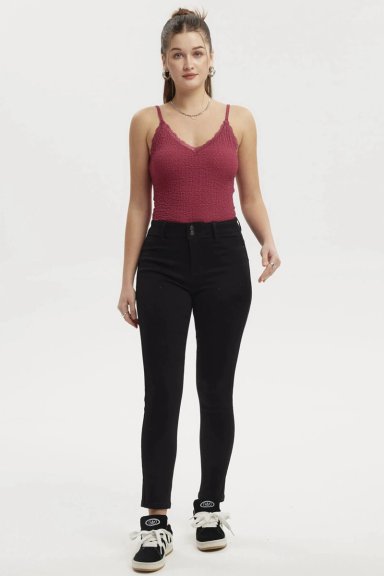 JEANS MUJER JENNY SKINNY NEGRO - 4