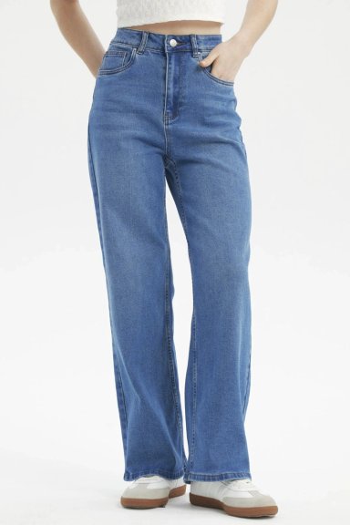 JEANS MUJER BAGGY AZUL - 1