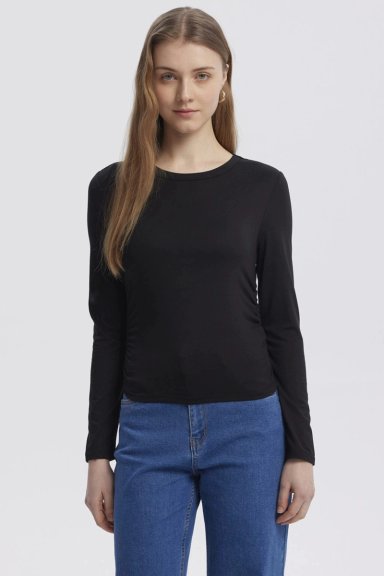 POLERA MUJER BASIC NEGRO - 1