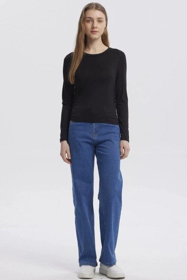 POLERA MUJER BASIC NEGRO - 4