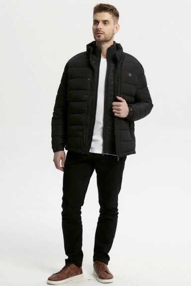 PARKA HOMBRE SLIM NEGRO - 4