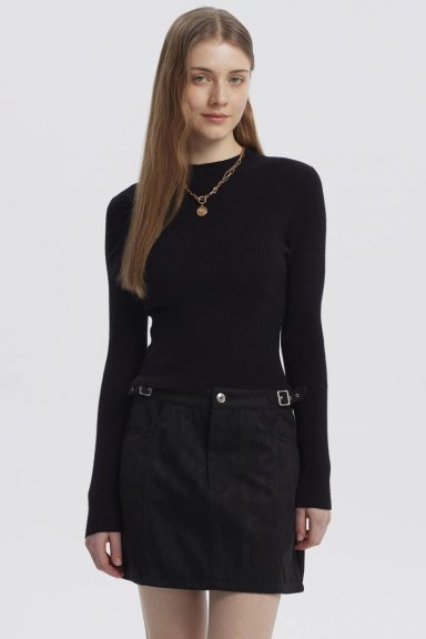 SWEATER MUJER AJUSTADO NEGRO - 1