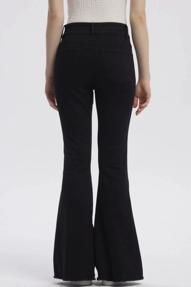 JEANS MUJER MODA FLARE NEGRO - 3