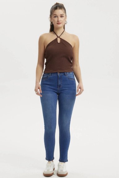 JEANS MUJER SUPER SKINNY ESTELA AZUL - 4