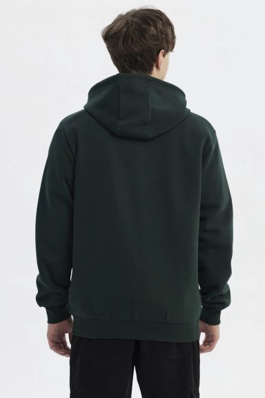 POLERON HOMBRE FULL ZIPPER BASICO VERDE OSCURO - 3