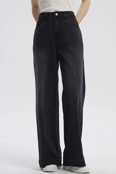 JEANS MUJER MODA WIDE LEG NEGRO - 1