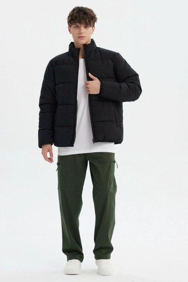 PARKA HOMBRE SLIM NEGRO - 4