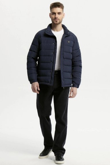PARKA HOMBRE SLIM AZUL MARINO - 4