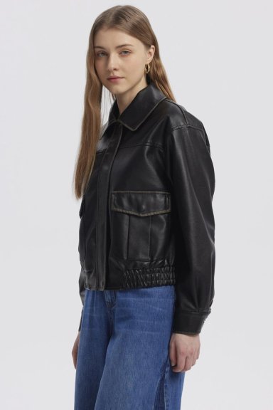 CHAQUETA MUJER RETRO CARGO NEGRO - 2