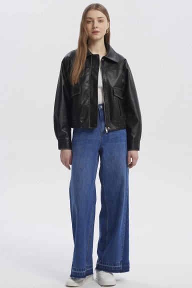 CHAQUETA MUJER RETRO CARGO NEGRO - 4