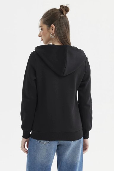 POLERON MUJER ABIERTO HODIE NEGRO - 3