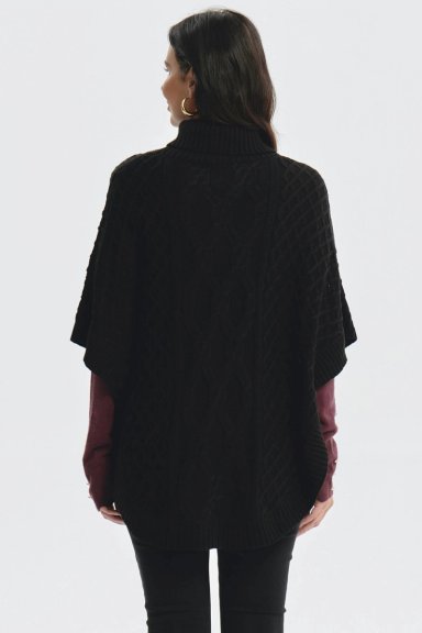 SWEATER MUJER TRENZADO NEGRO - 3