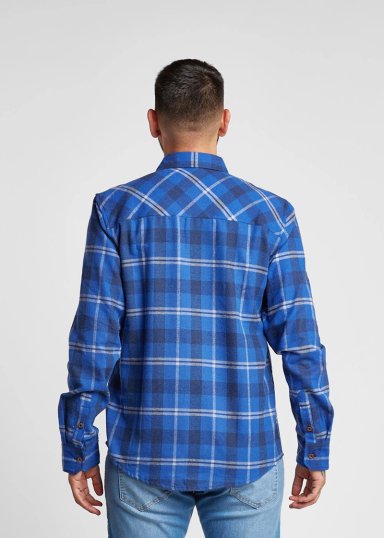 CAMISA LUMBERJACK AZUL GANGSTER - 2