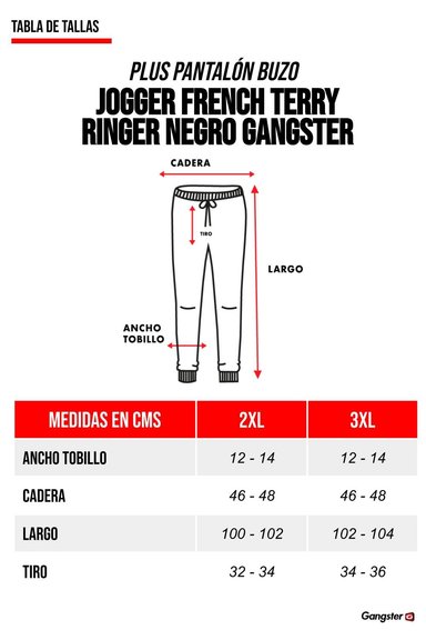 PLUS BUZO RINGER NEGRO GANGSTER - 5