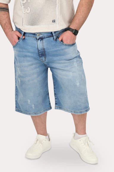 PLUS SHORT DENIM WIDE CELESTE GANGSTER - 1