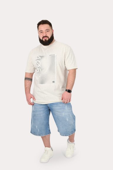 PLUS SHORT DENIM WIDE CELESTE GANGSTER - 4