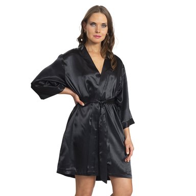 BATA MUJER MON AMOUR 242922 SATIN KIMONO NEGRO - 1