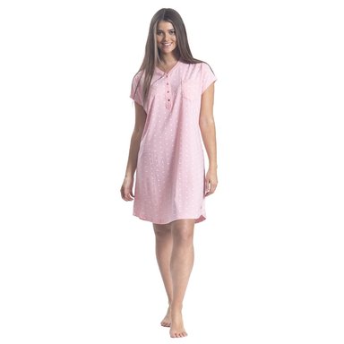 CAMISOLA DE ALGODON ESTAMPADO DE ESTRELLAS Y BOTONES 252212 - 1