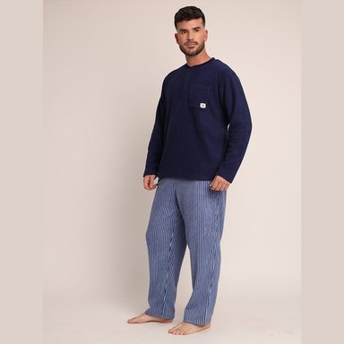 PIJAMA MICROPOLAR PANTALON ESTAMPADO ABOTONADO 2612076 - 1