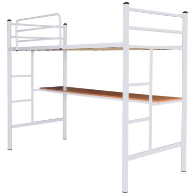 CAMA FUTONES Y MUEBLES ALTA ESCRITORIO 1 PLAZA ACERO BLANCO - 1