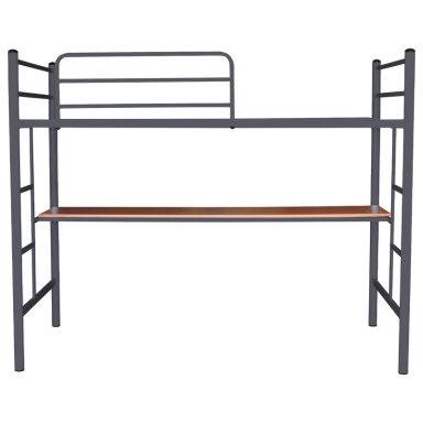 CAMA FUTONES Y MUEBLES ALTA ESCRITORIO 1.5 PLAZAS ACERO GRAFITO - 1