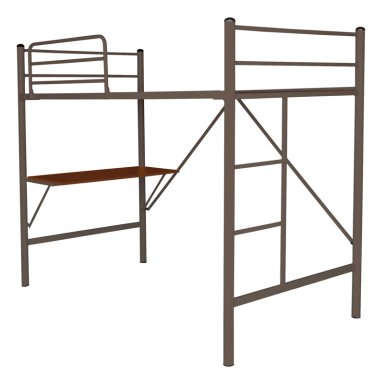 CAMA FUTONES Y MUEBLES ALTA ESCRITORIO 1.5 PLAZAS ACERO CASTANIO BALMES - 1