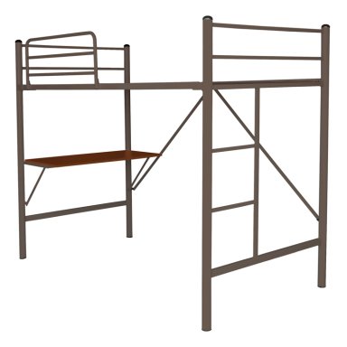 CAMA FUTONES Y MUEBLES ALTA ESCRITORIO 1.5 PLAZAS ACERO CASTANIO BALMES - 2