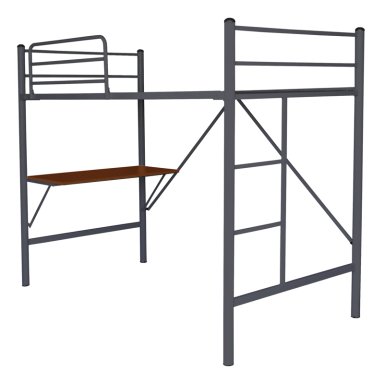 CAMA FUTONES Y MUEBLES ALTA ESCRITORIO 1.5 PLAZAS ACERO GRAFITO - 1
