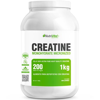 CREATINA NUTRIVITAL MONOHIDRATADA MICRONIZADA 1 KG 200 SERV - 1