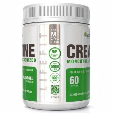 CREATINA MONOHIDRATADA MICRONIZADA 300G NUTRIVITAL 60 PORCIONES ALTA PUREZA - 3