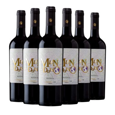 CAJA X 6 VINOS MUNDANO RESERVA CARMENERE - 1