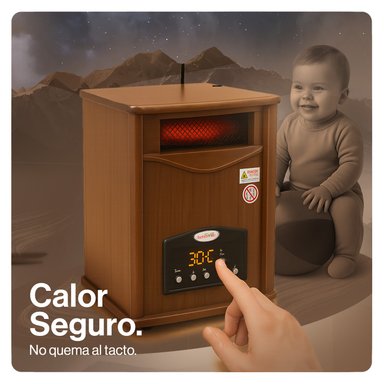 ESTUFA ELÉCTRICA INFRARROJA MADERA (2 UNIDADES) UV 70 M2 WIFI - 4