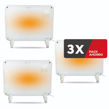 CALEFACTOR ELÉCTRICO MURAL DE CRISTAL (3 UNIDADES) 1000 W WI-FI - 1