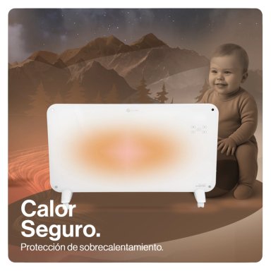 CALEFACTOR ELÉCTRICO MURAL DE CRISTAL (2 UNIDADES) 2000W WIFI - 5