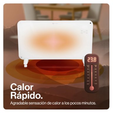 CALEFACTOR ELÉCTRICO MURAL DE CRISTAL (2 UNIDADES) 2000W WIFI - 6