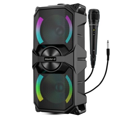 PARLANTE BLUETOOTH MASTER G KARAOKE LUXOR 6.5” X2 CON MICRÓFONO - 1