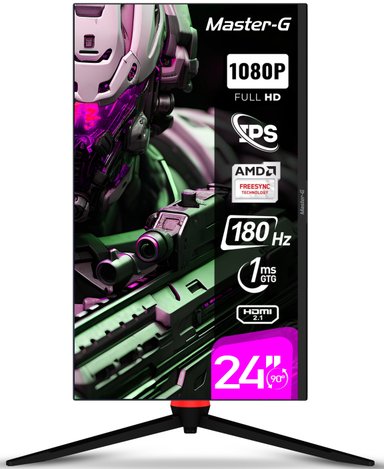 MONITOR GAMER LED MASTER G 24' FHD IPS PIVOTE 90 180HZ 1MS MGMG2440 - 1