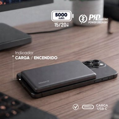 CARGADOR INALAMBRICO MAGSAFE 5.000 MAH COMPATIBLE CON IPHONE - 4