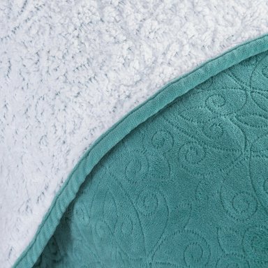 CUBRECAMA CORAL SHERPA 1.5 PLAZAS TURQUESA - 3