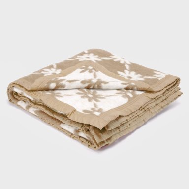 FRAZADA JAQUARD PUNTO BEIGE 1P - 1