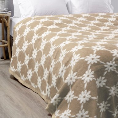 FRAZADA JAQUARD PUNTO BEIGE 1P - 2