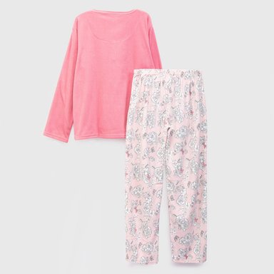 PIJAMA POLAR MUJER ROSADO - 2